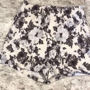 High rise floral shorts
